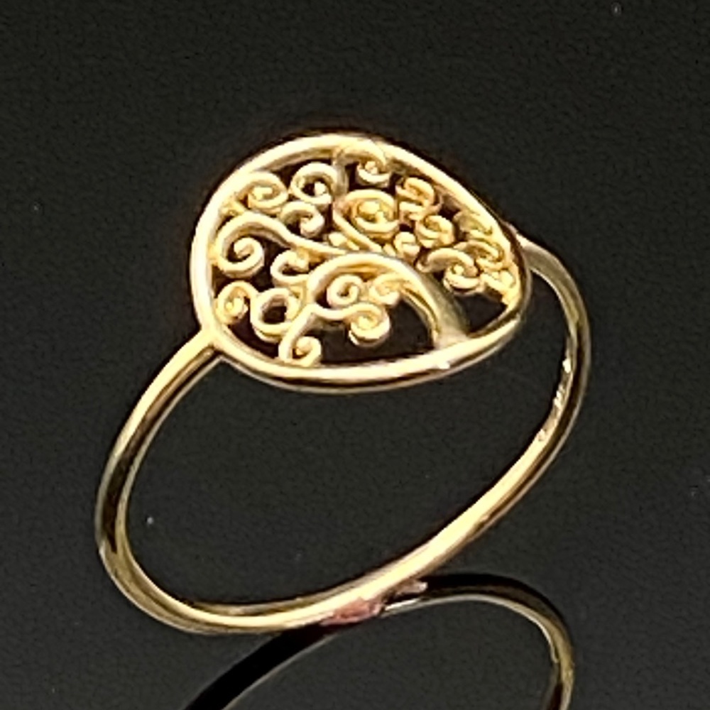 14k Yellow Gold Tree of Life Ring 7-8